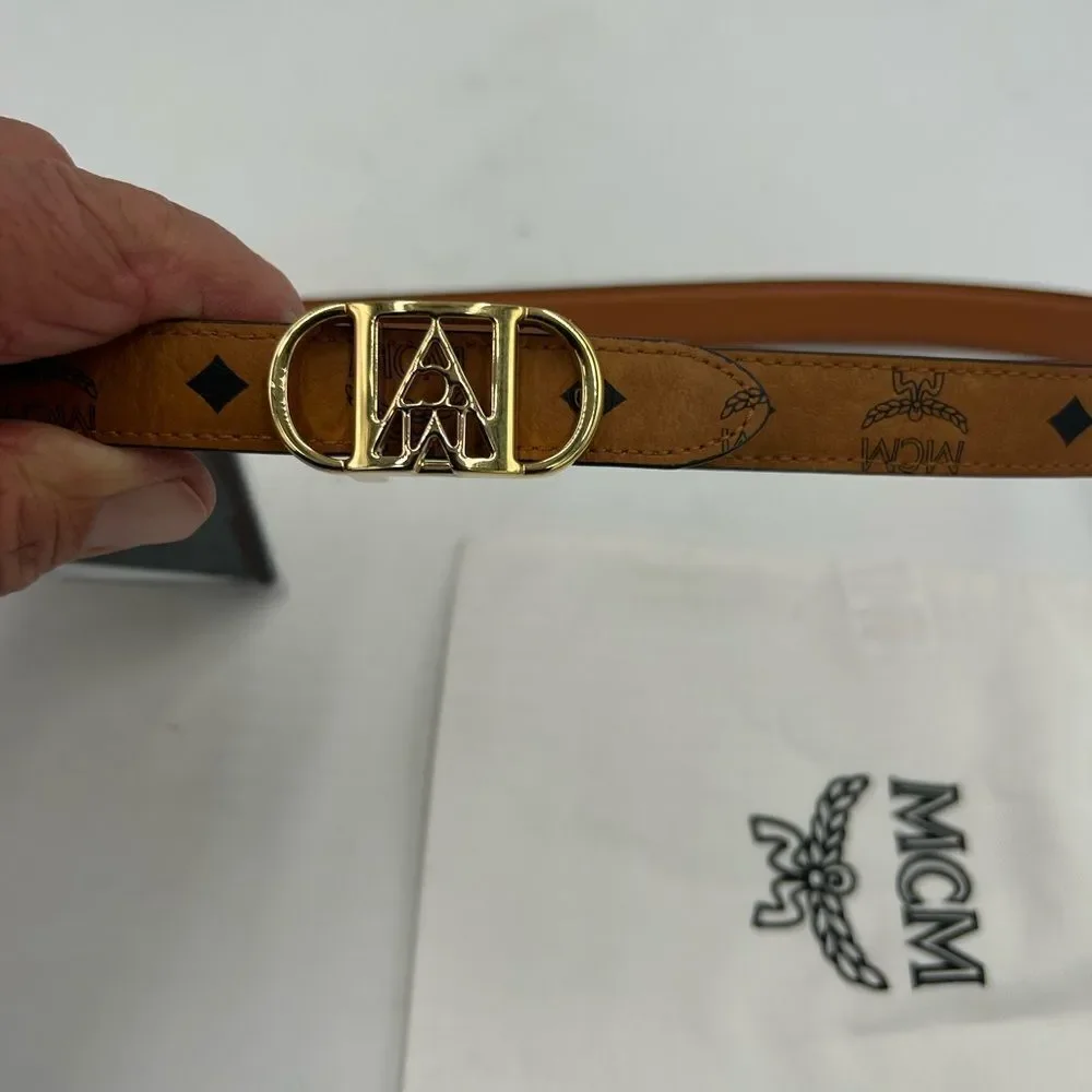 Women’s MCM reversible, leather belt, size 100 cm/medium